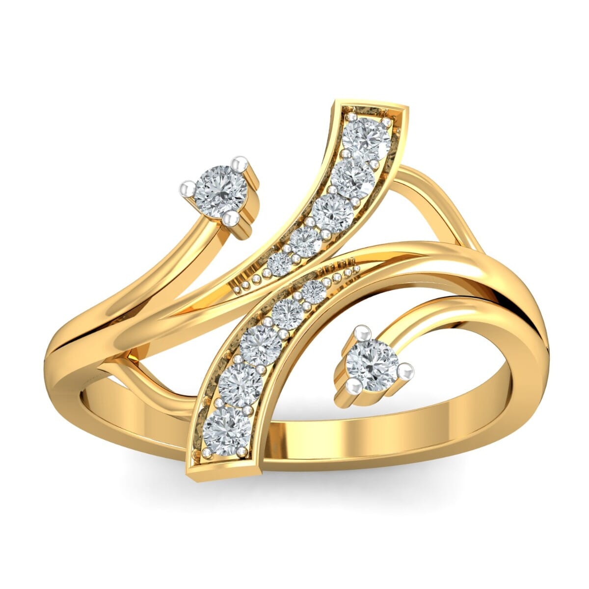 18KT Gold and 0.25 Carat F Color VS Clarity Diamond Ring