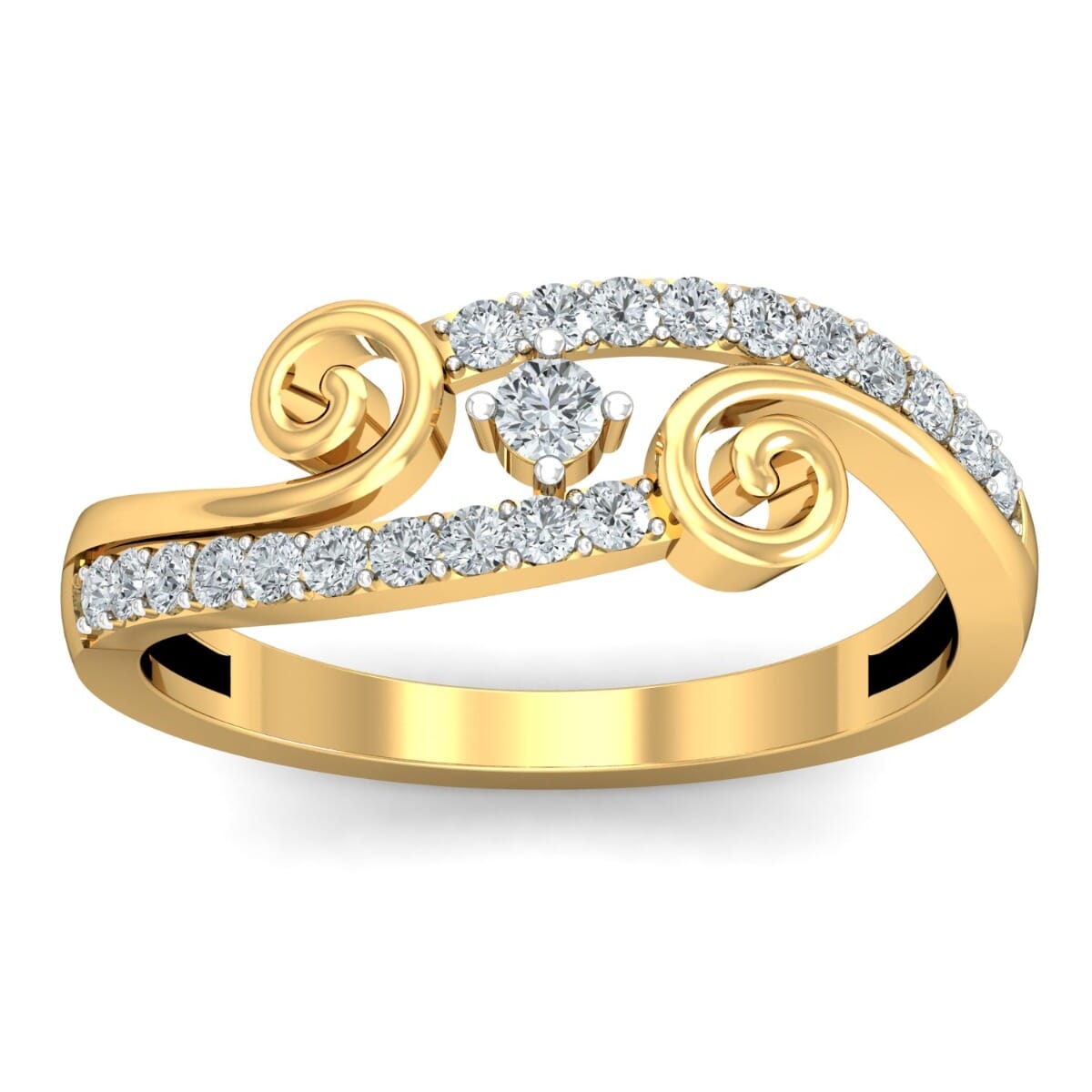 18KT Gold and 0.30 Carat F Color VS Clarity Diamond Ring