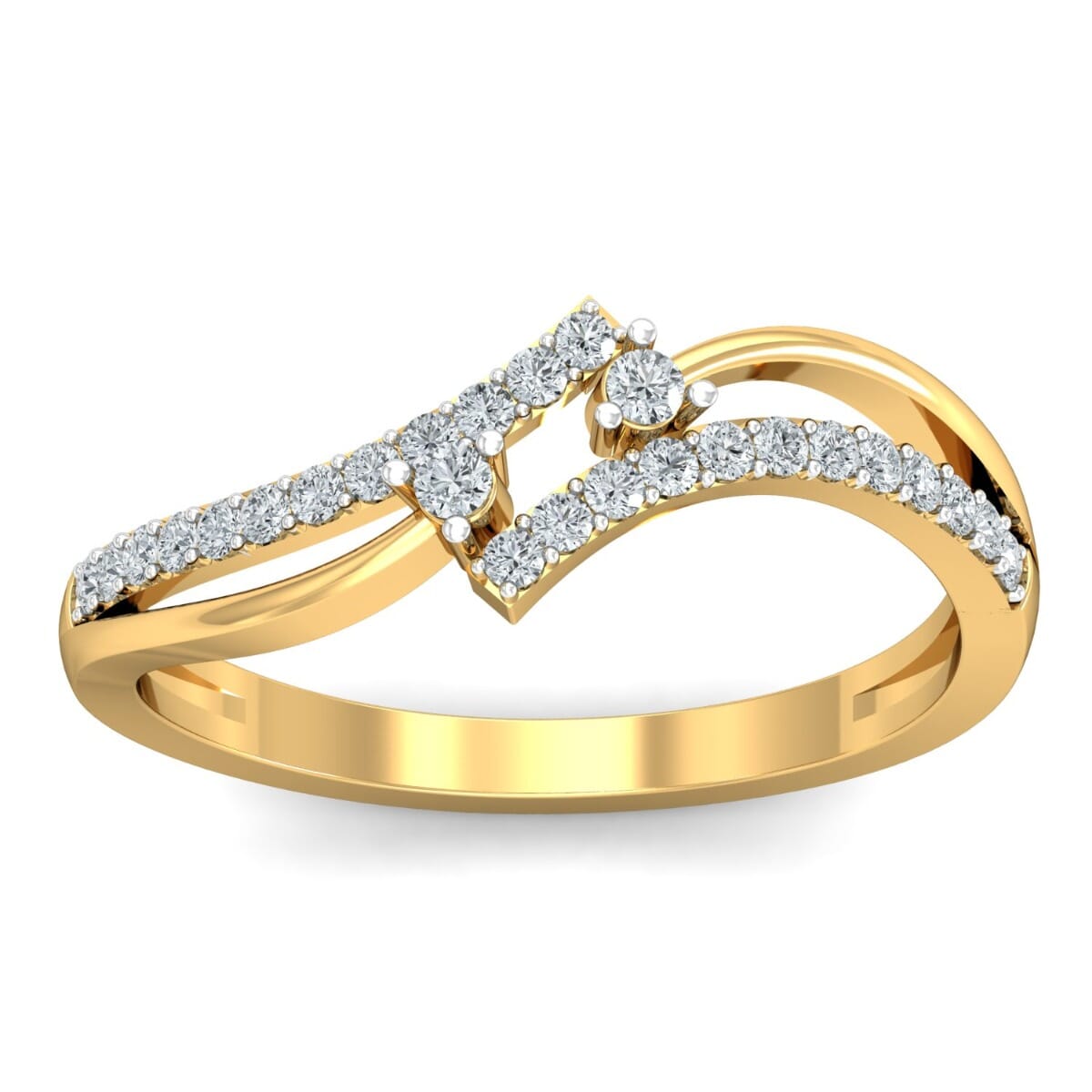 18KT Gold and 0.25 Carat F Color VS Clarity Diamond Ring