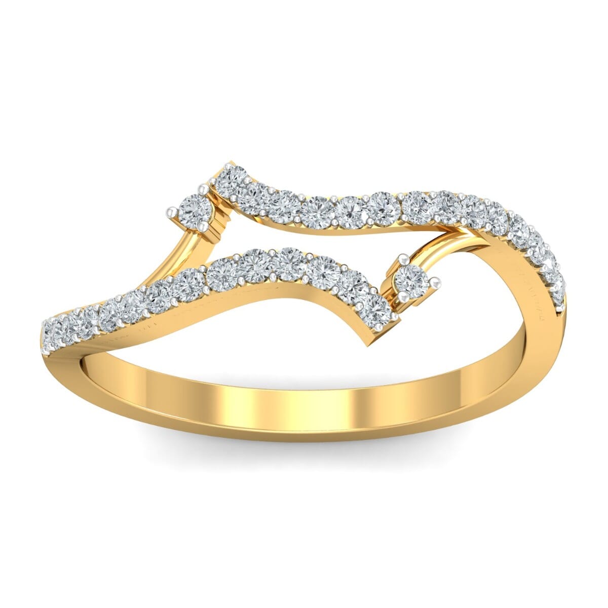 18KT Gold and 0.25 Carat F Color VS Clarity Diamond Ring
