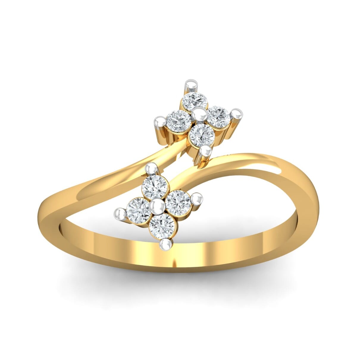 18KT Gold and 0.28 Carat F Color VS Clarity Diamond Ring