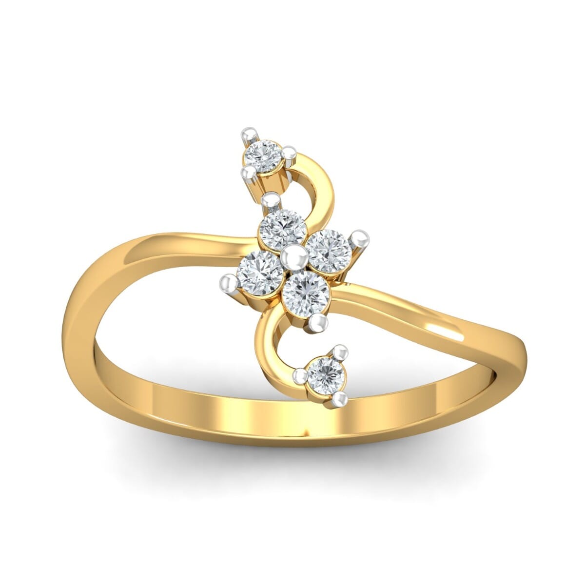 18KT Gold and 0.23 Carat F Color VS Clarity Diamond Ring