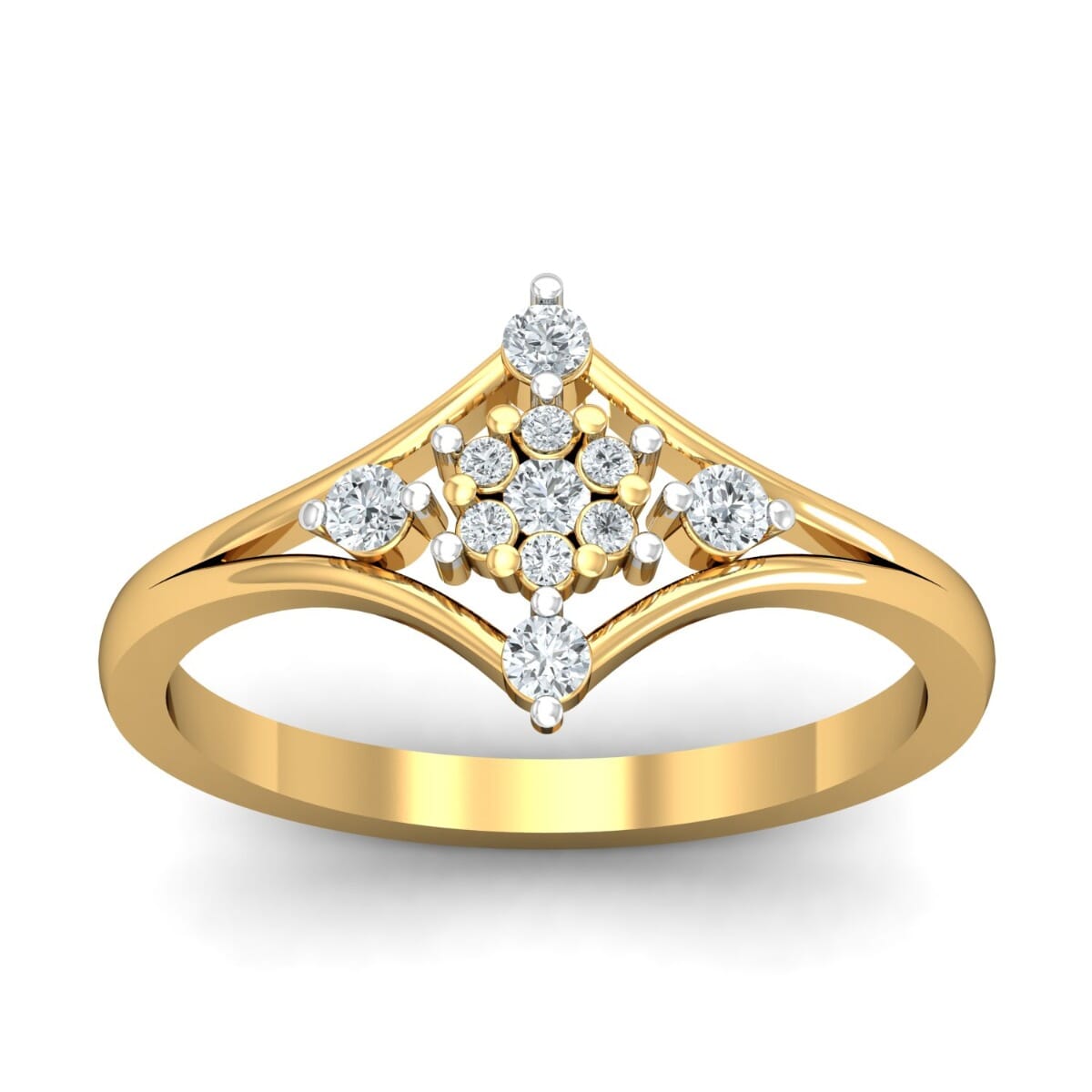 18KT Gold and 0.28 Carat F Color VS Clarity Diamond Ring