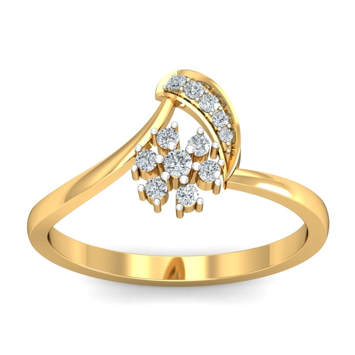 18KT Gold and 0.17 Carat F Color VS Clarity Diamond Ring