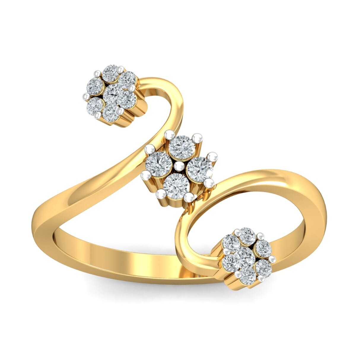 18KT Gold and 0.28 Carat F Color VS Clarity Diamond Ring