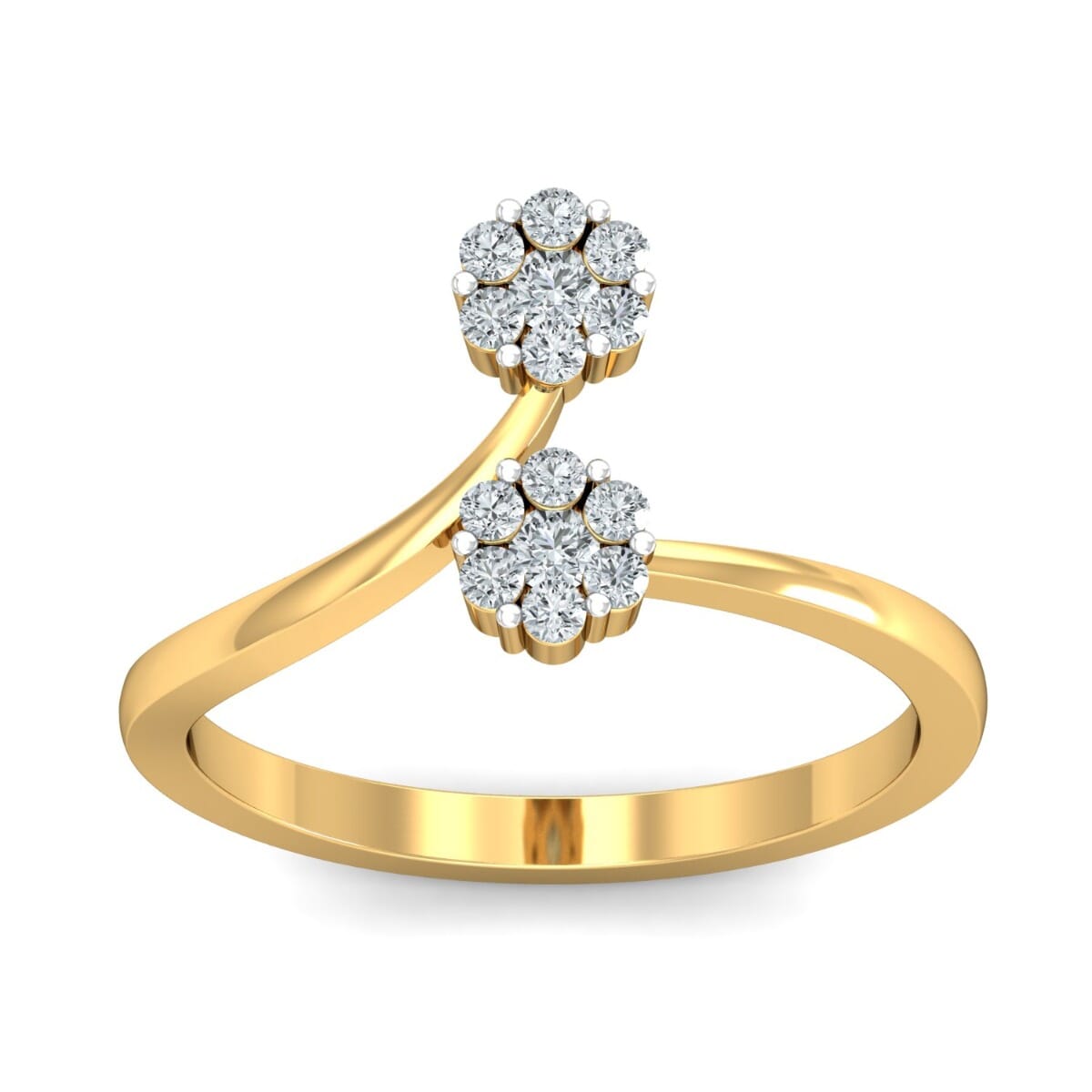 18KT Gold and 0.25 Carat F Color VS Clarity Diamond Ring