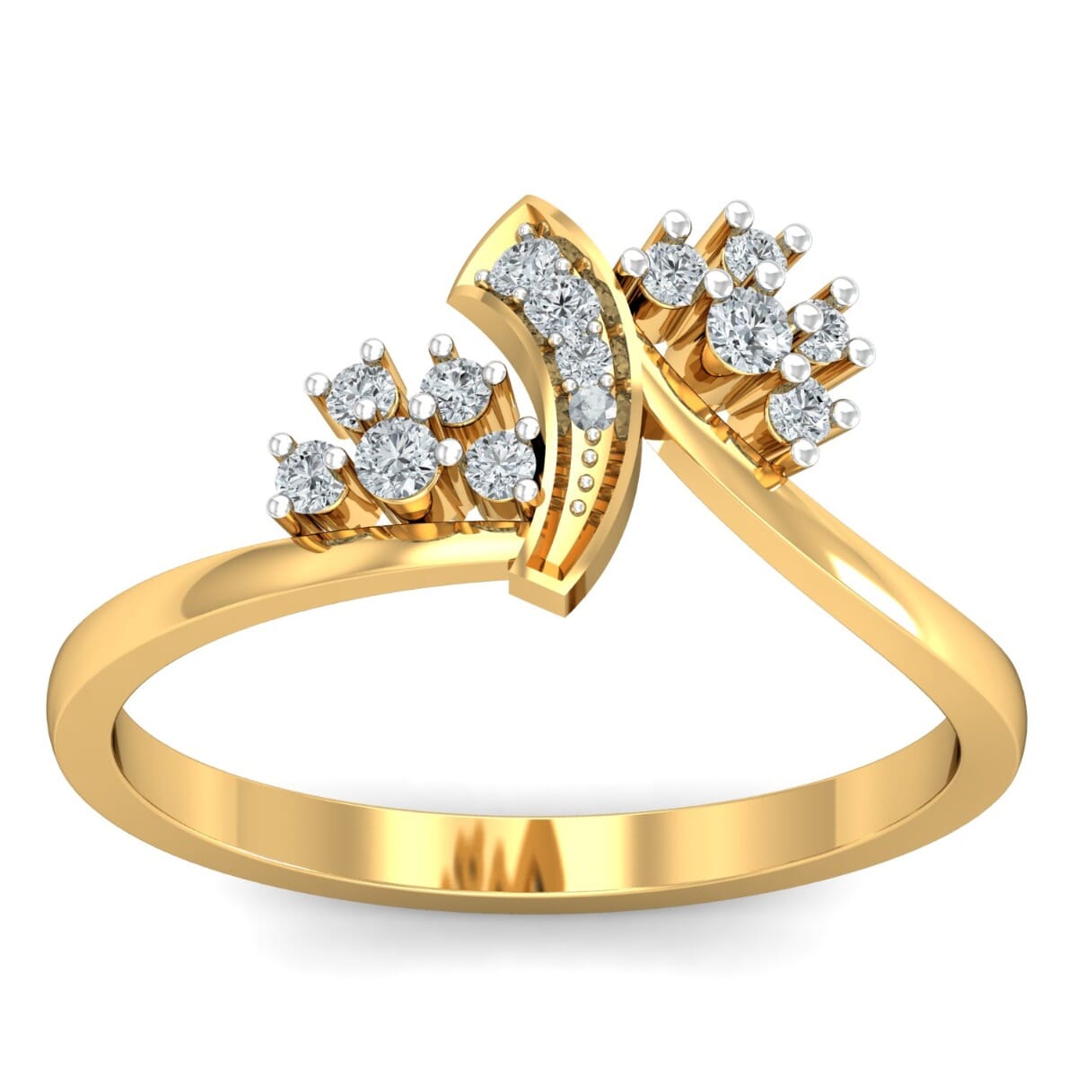 18KT Gold and 0.19 Carat F Color VS Clarity Diamond Ring