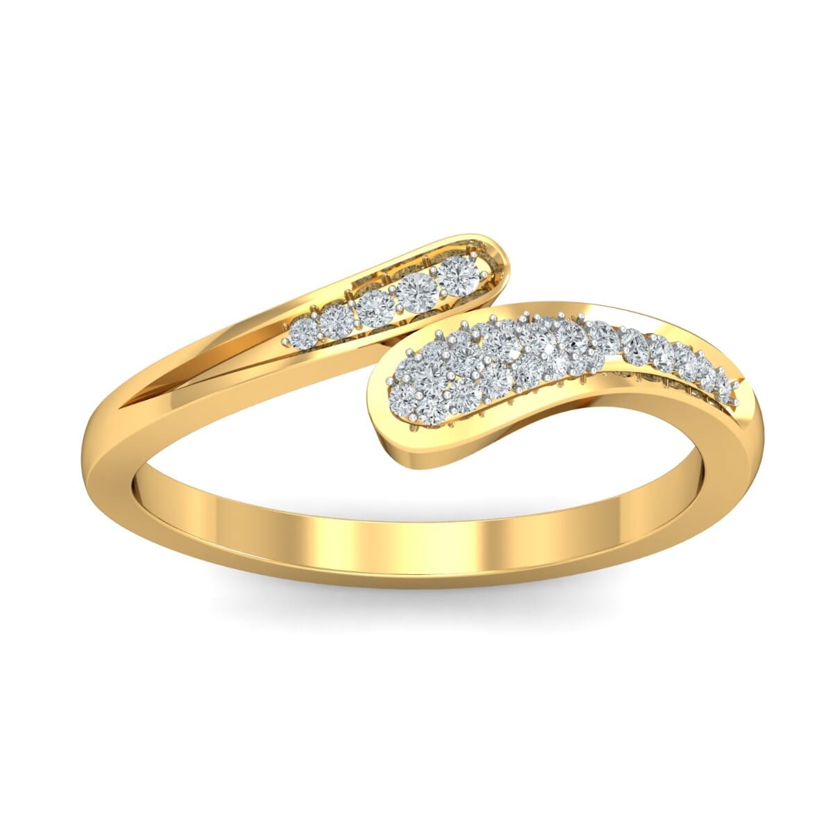 18KT Gold and 0.21 Carat F Color VS Clarity Diamond Ring