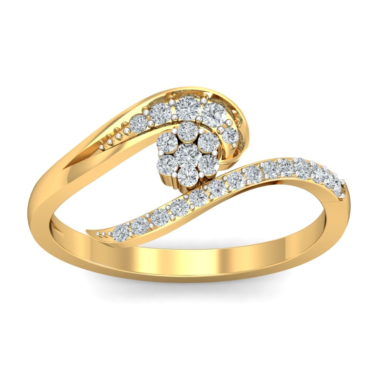 18KT Gold and 0.27 Carat F Color VS Clarity Diamond Ring