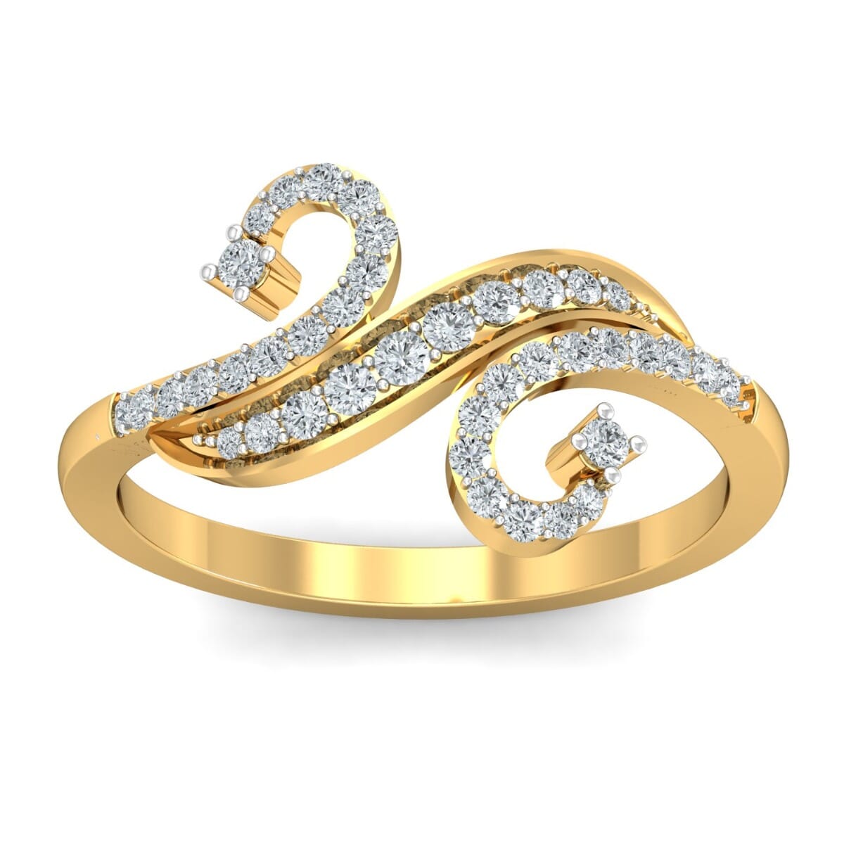18KT Gold and 0.30 Carat F Color VS Clarity Diamond Ring