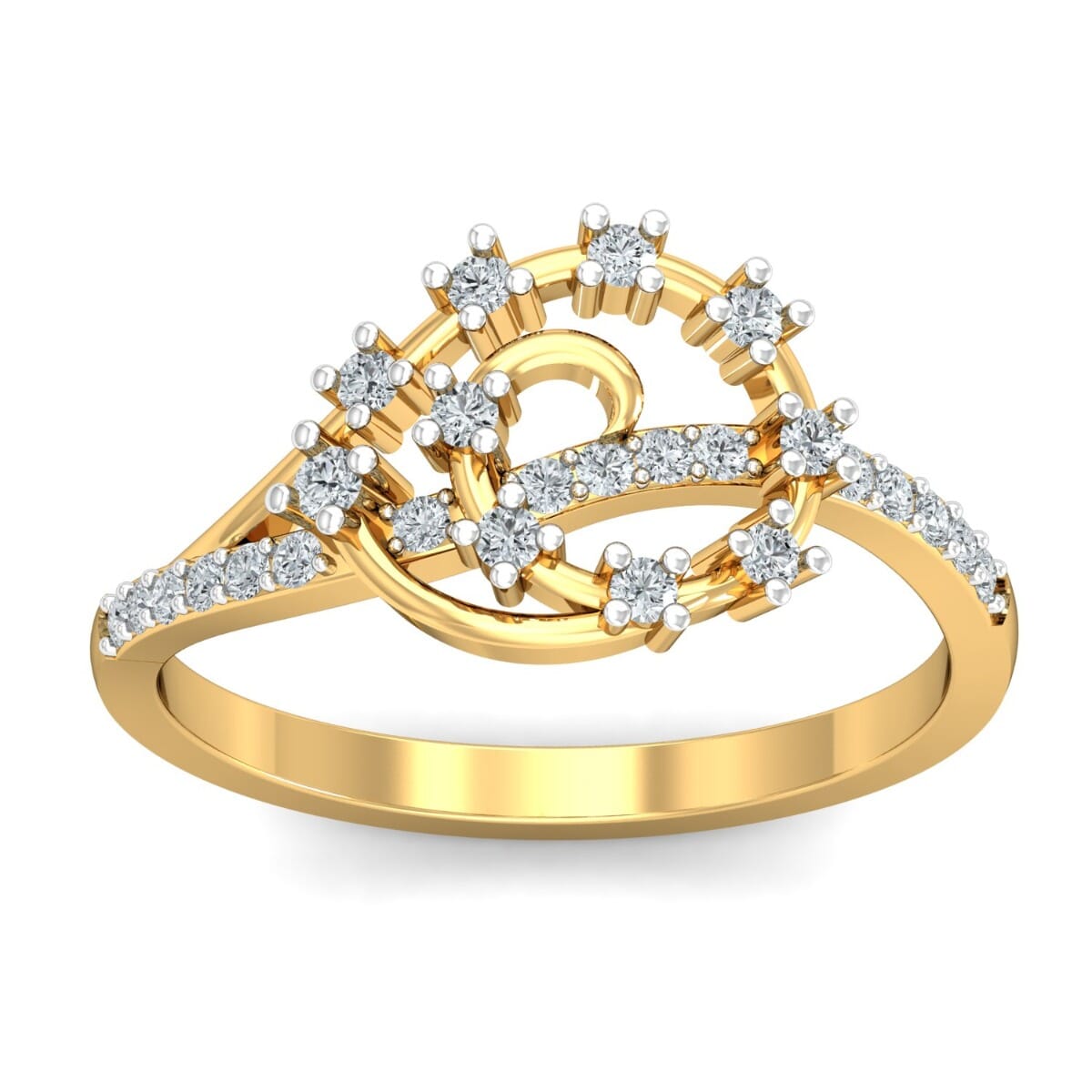 18KT Gold and 0.32 Carat F Color VS Clarity Diamond Ring