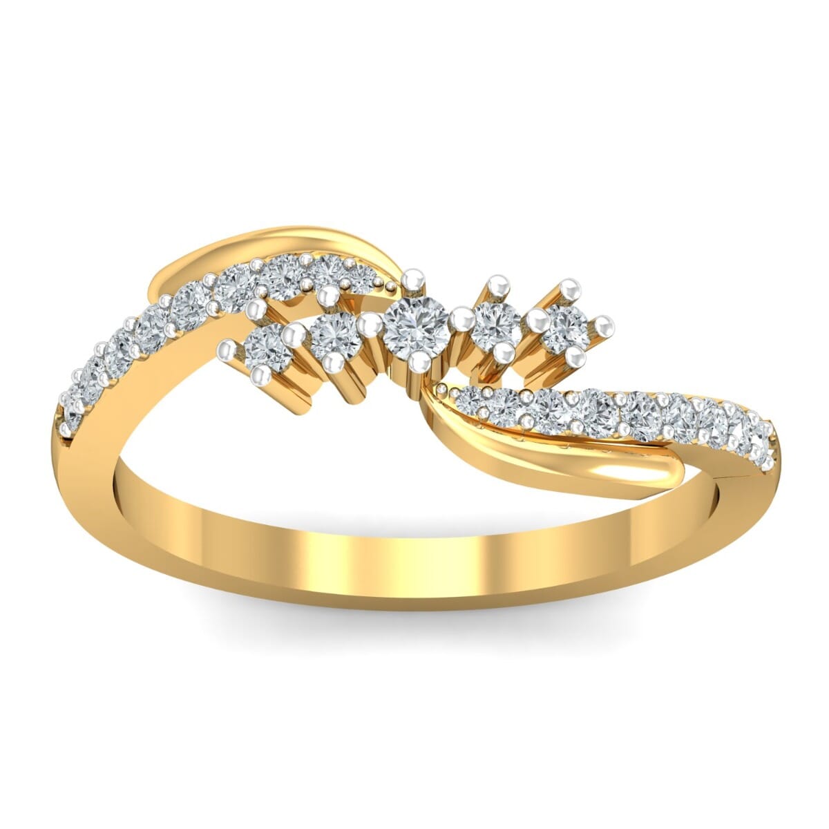 18KT Gold and 0.26 Carat F Color VS Clarity Diamond Ring