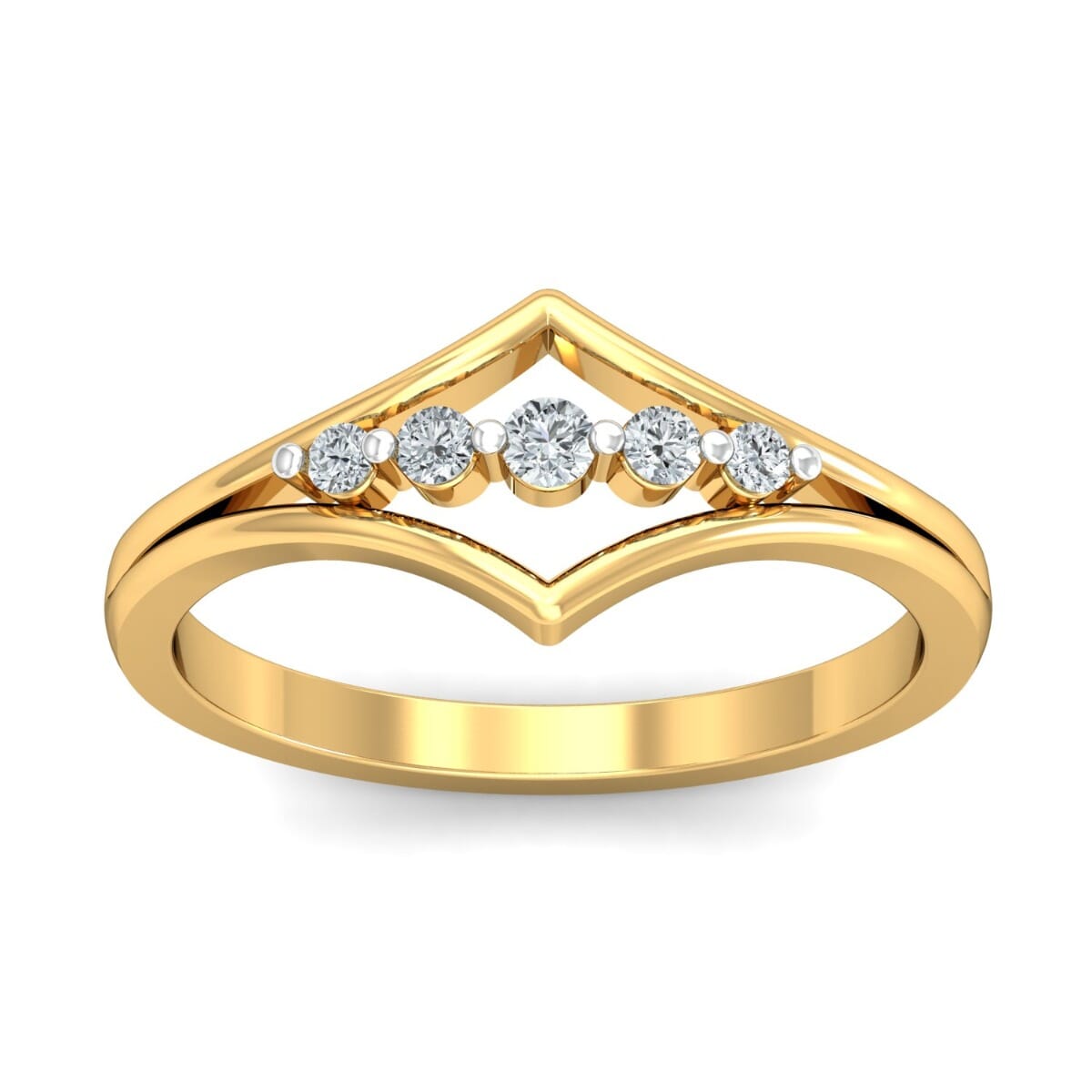 18KT Gold and 0.15 Carat F Color VS Clarity Diamond Ring