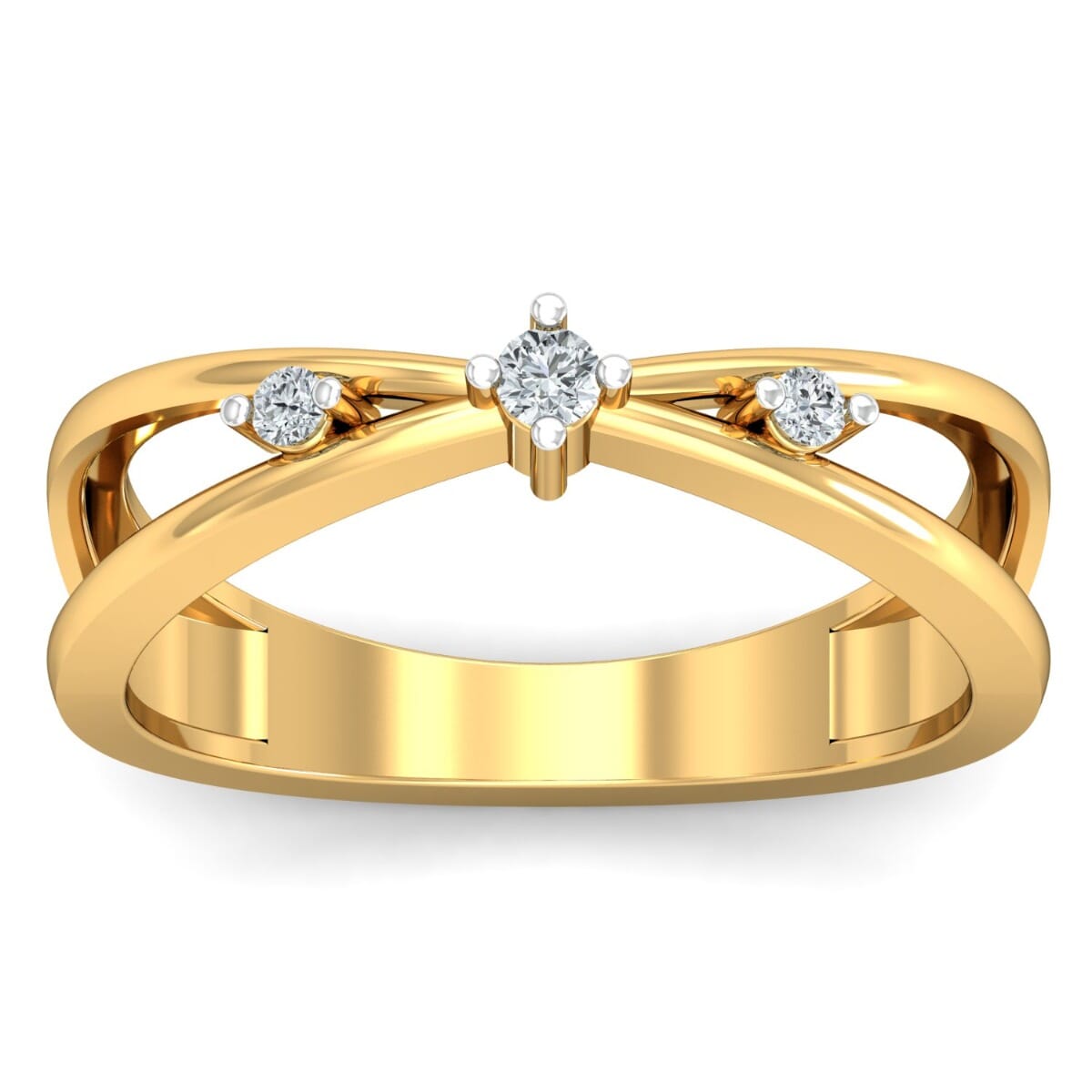 18KT Gold and 0.10 Carat F Color VS Clarity Diamond Ring