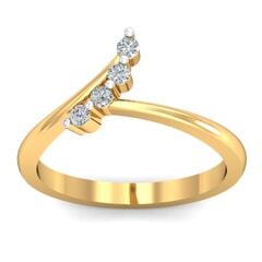 18KT Gold and 0.14 Carat F Color VS Clarity Diamond Ring
