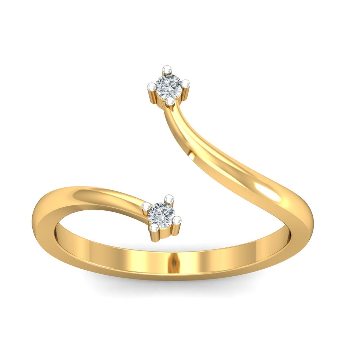 18KT Gold and 0.06 Carat F Color VS Clarity Diamond Ring
