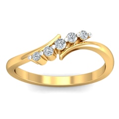 18KT Gold and 0.16 Carat F Color VS Clarity Diamond Ring