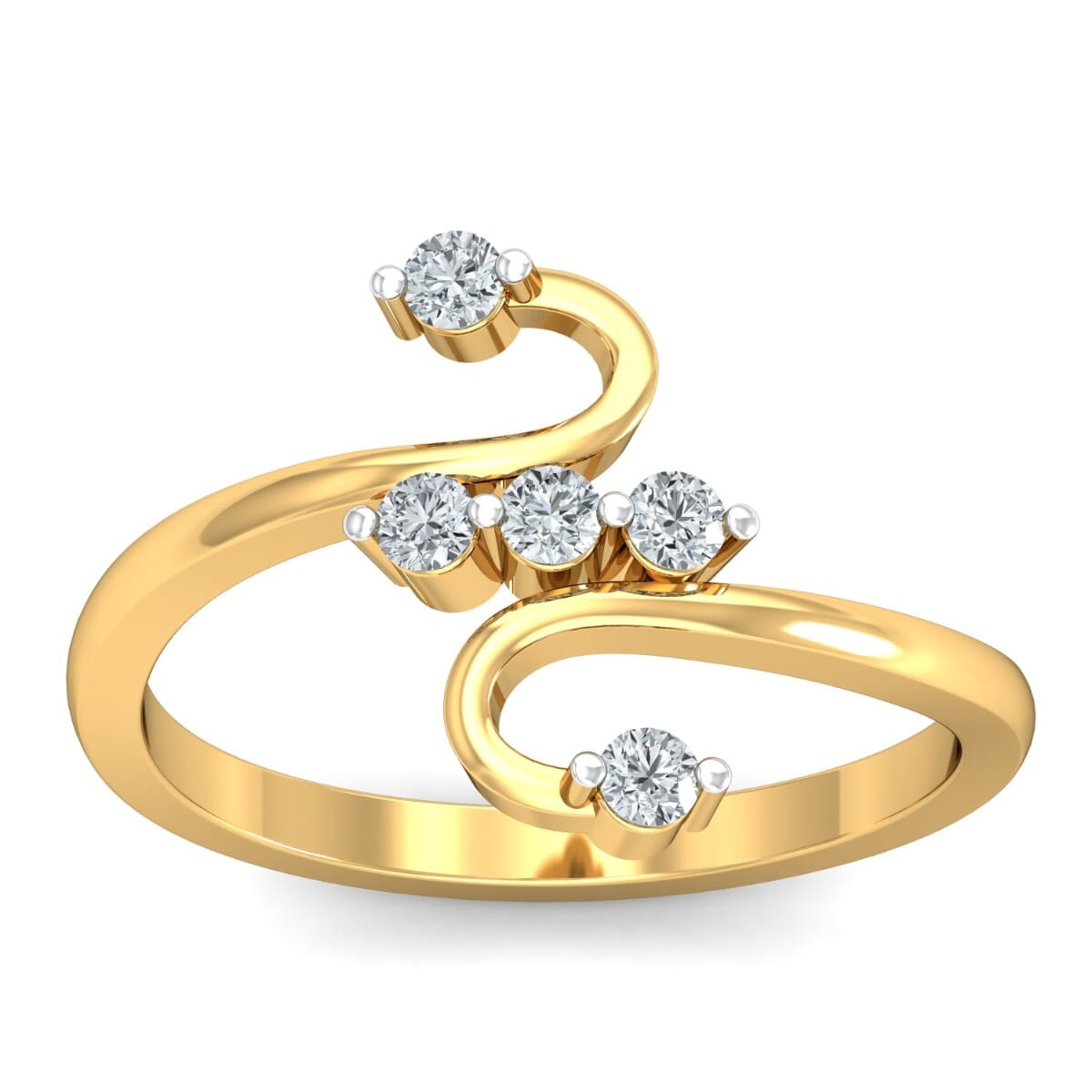 18KT Gold and 0.22 Carat F Color VS Clarity Diamond Ring
