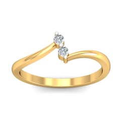 18KT Gold and 0.08 Carat F Color VS Clarity Diamond Ring