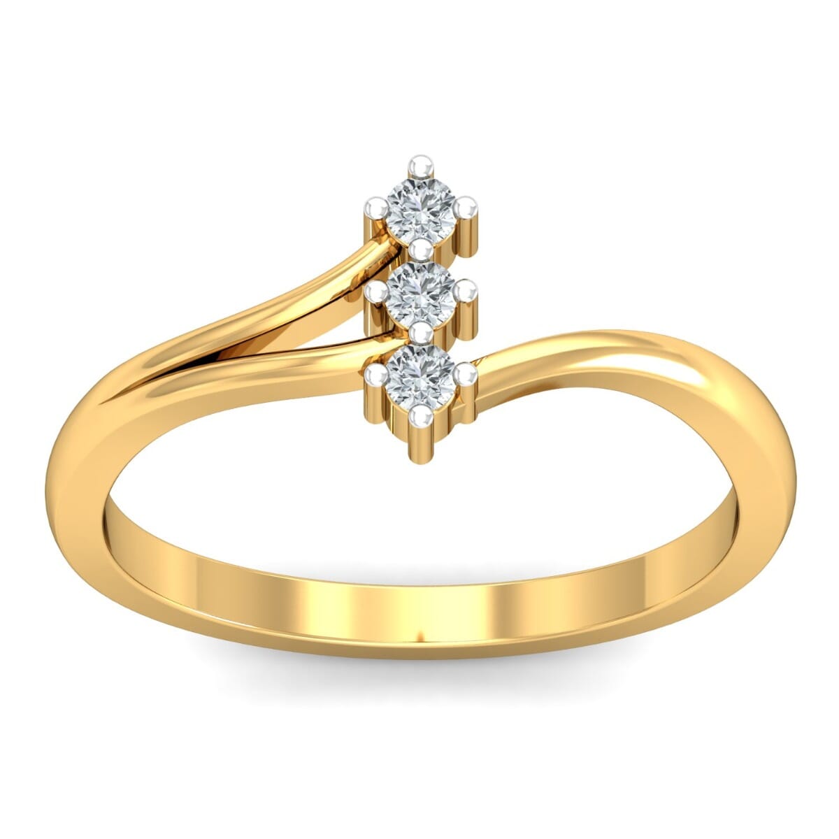 18KT Gold and 0.06 Carat F Color VS Clarity Diamond Ring