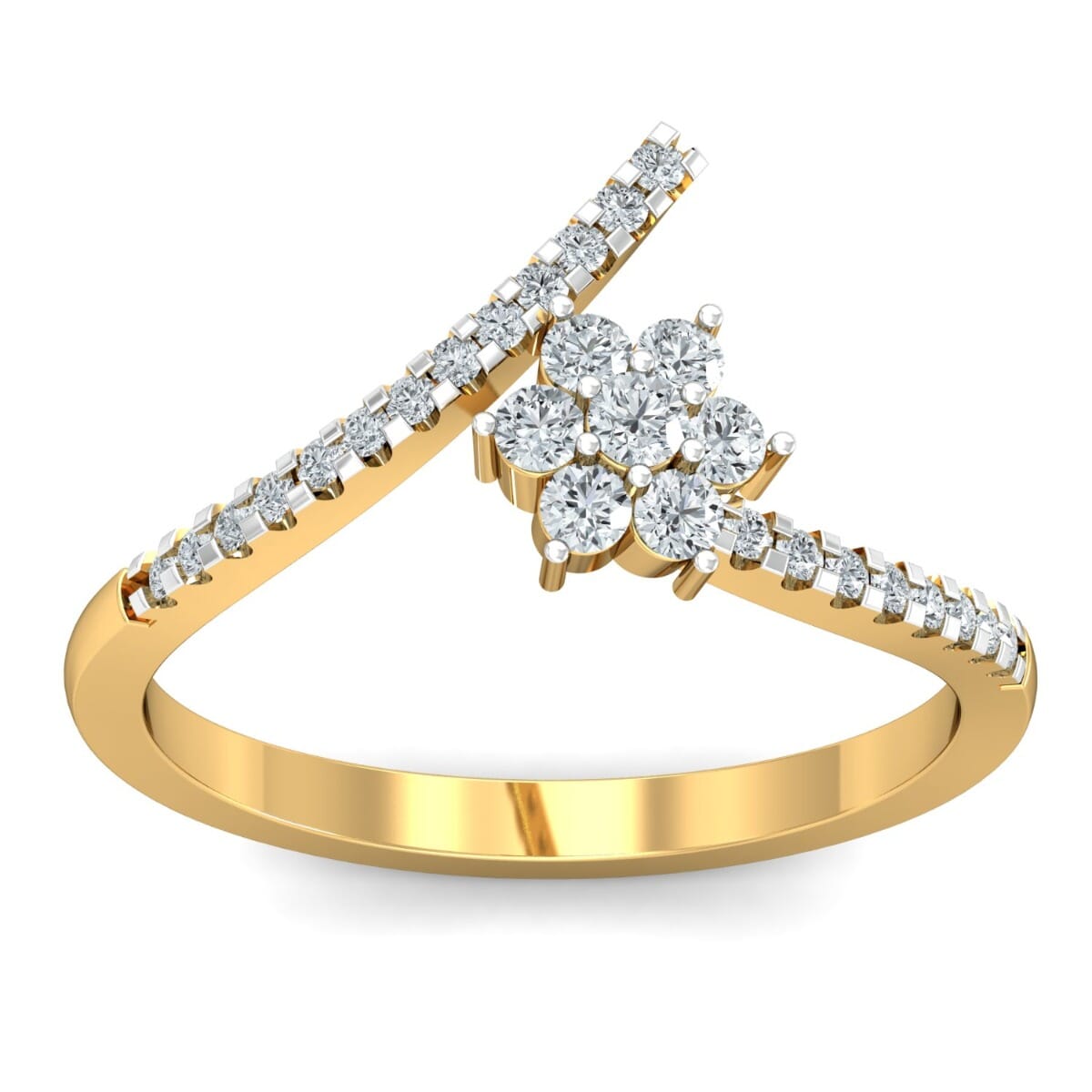 18KT Gold and 0.31 Carat F Color VS Clarity Diamond Ring