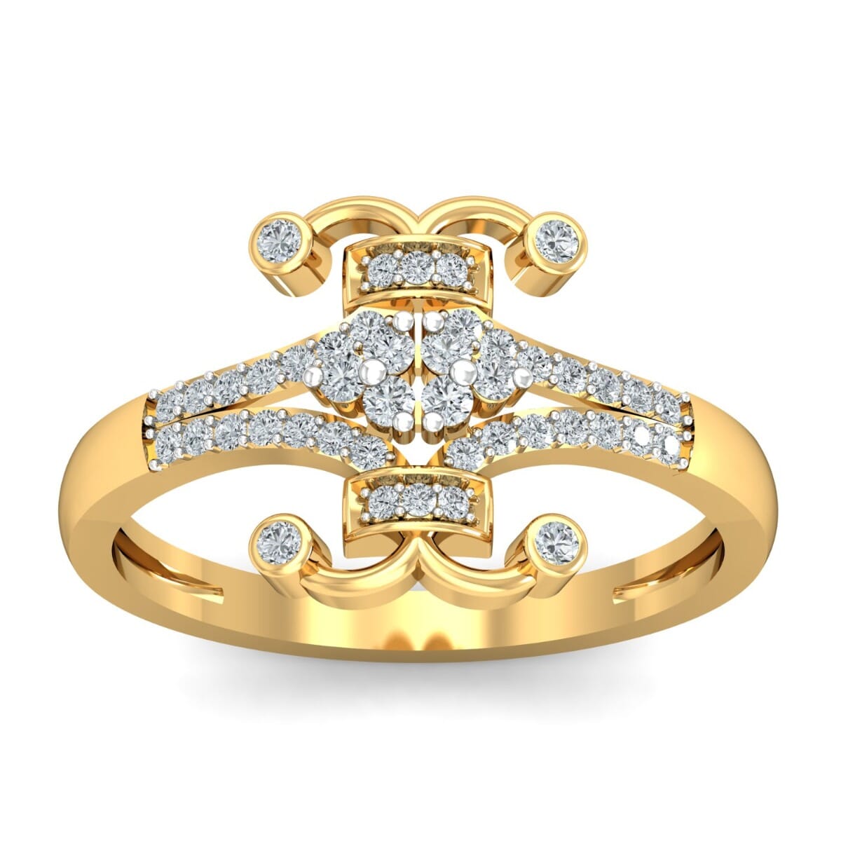 18KT Gold and 0.27 Carat F Color VS Clarity Diamond Ring
