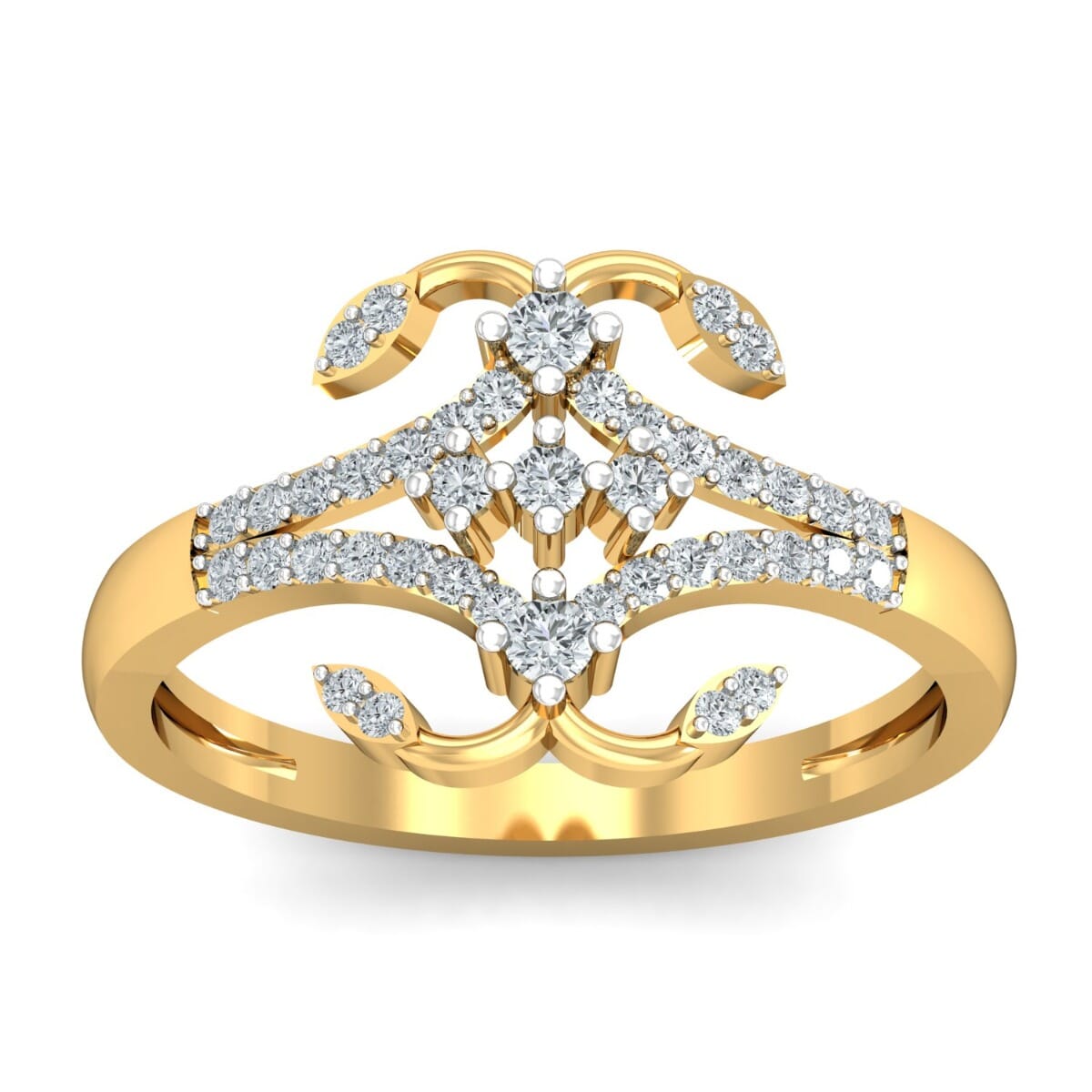 18KT Gold and 0.30 Carat F Color VS Clarity Diamond Ring