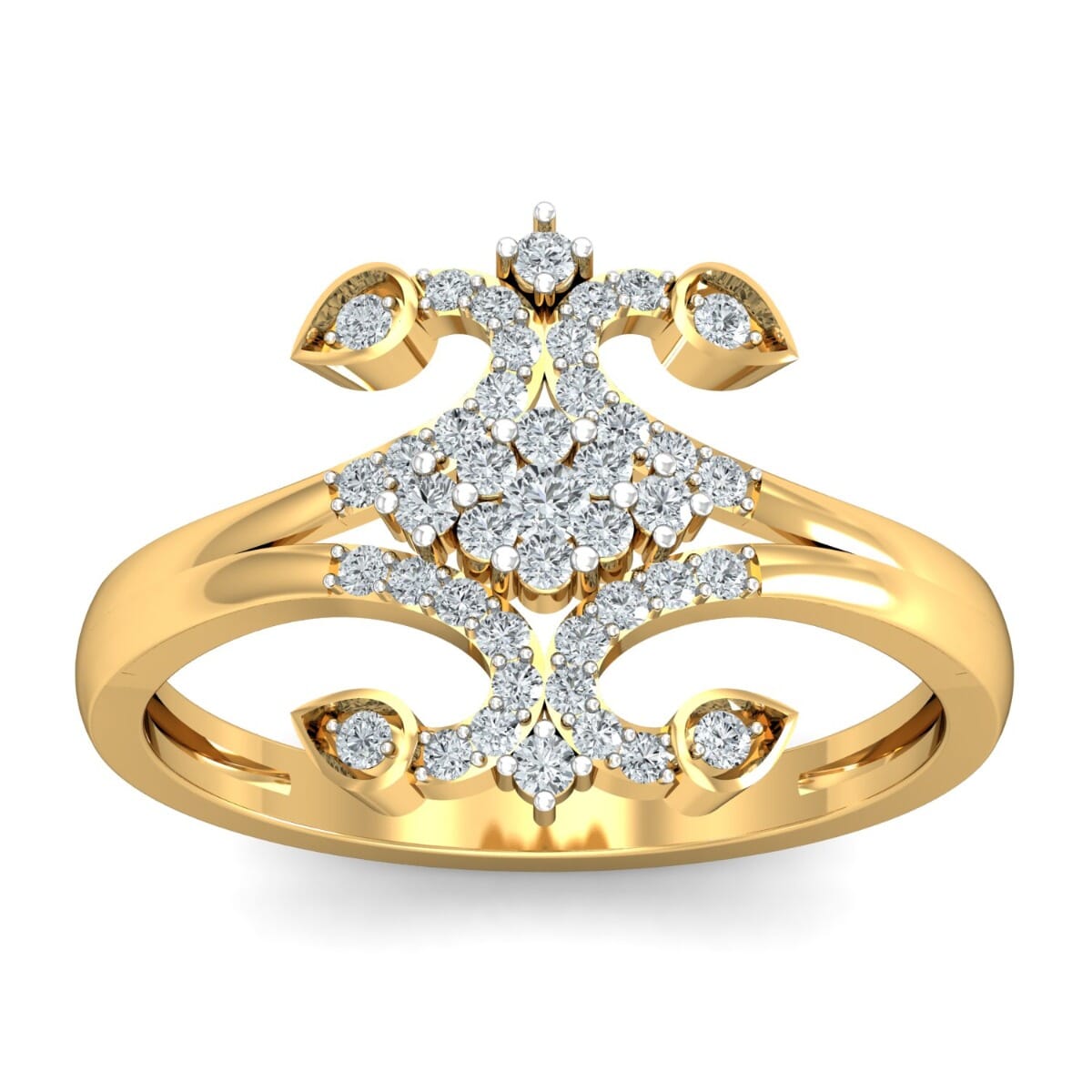 18KT Gold and 0.30 Carat F Color VS Clarity Diamond Ring