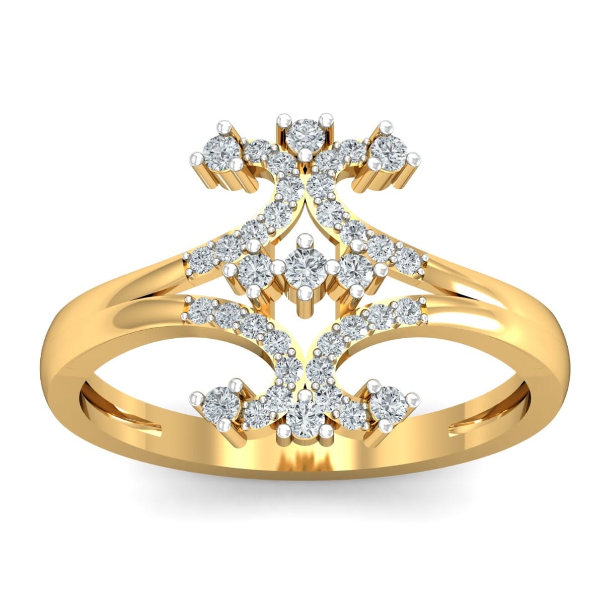 18KT Gold and 0.27 Carat F Color VS Clarity Diamond Ring