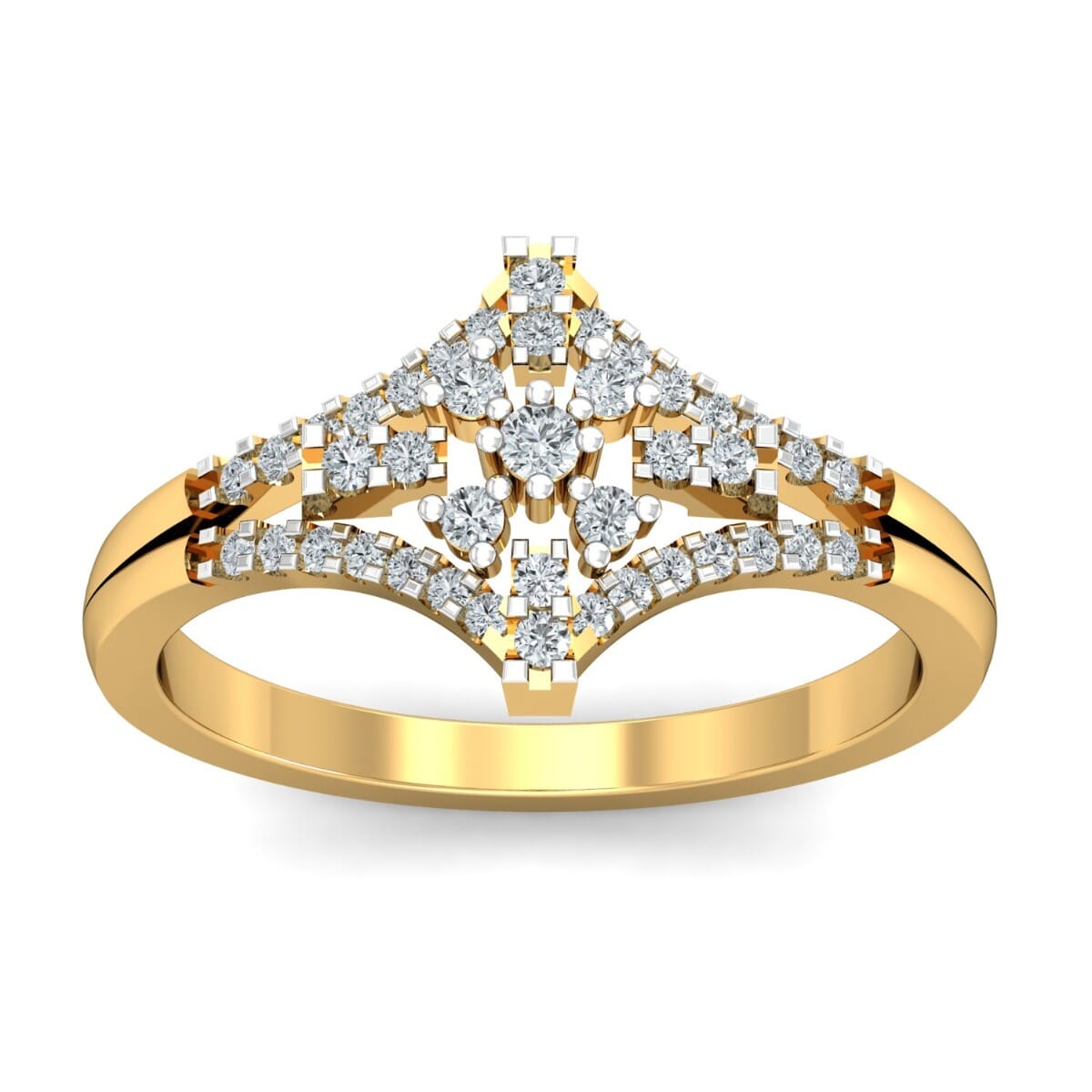 18KT Gold and 0.31 Carat F Color VS Clarity Diamond Ring