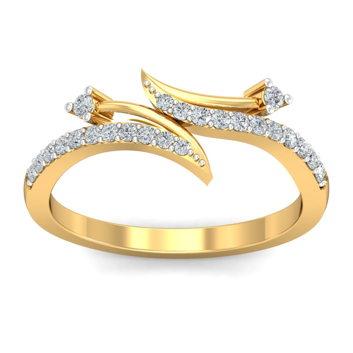 18KT Gold and 0.24 Carat F Color VS Clarity Diamond Ring