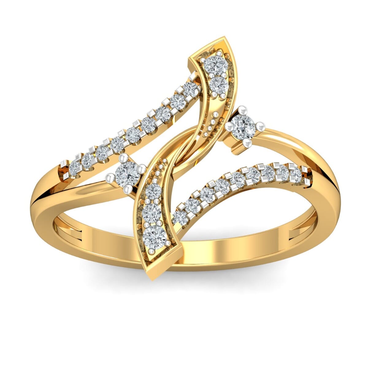18KT Gold and 0.23 Carat F Color VS Clarity Diamond Ring