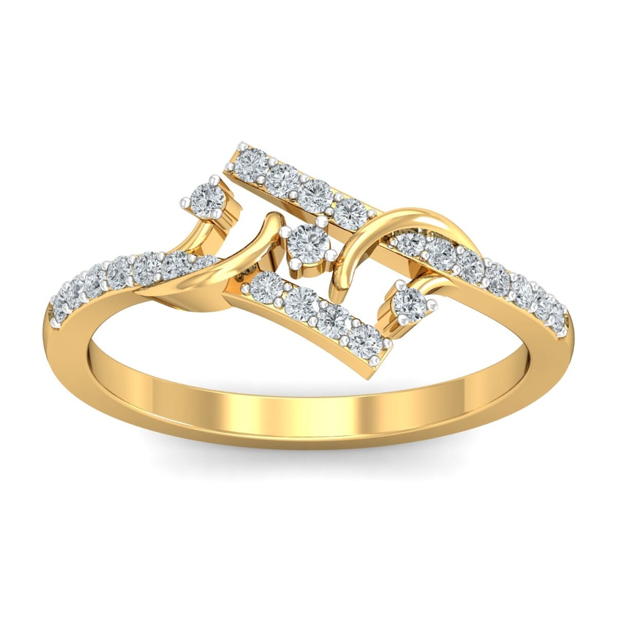 18KT Gold and 0.24 Carat F Color VS Clarity Diamond Ring