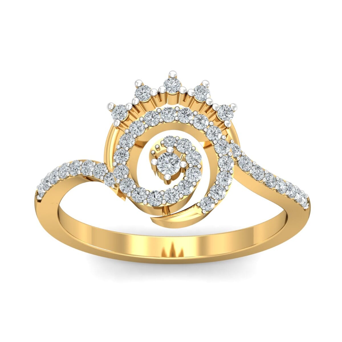 18KT Gold and 0.30 Carat F Color VS Clarity Diamond Ring