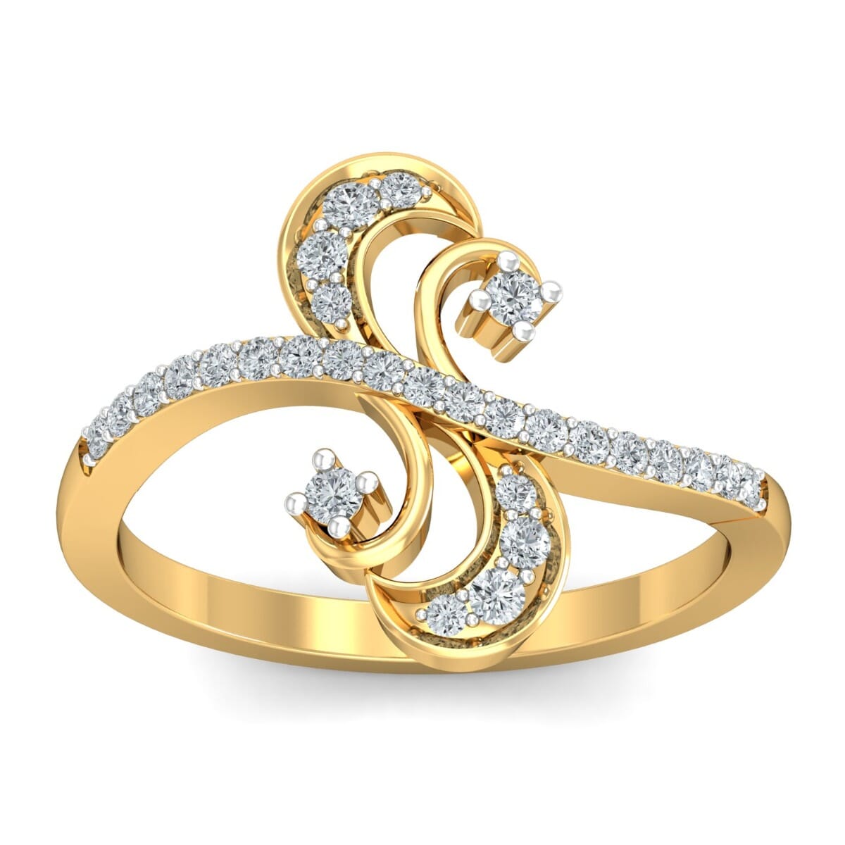 18KT Gold and 0.28 Carat F Color VS Clarity Diamond Ring