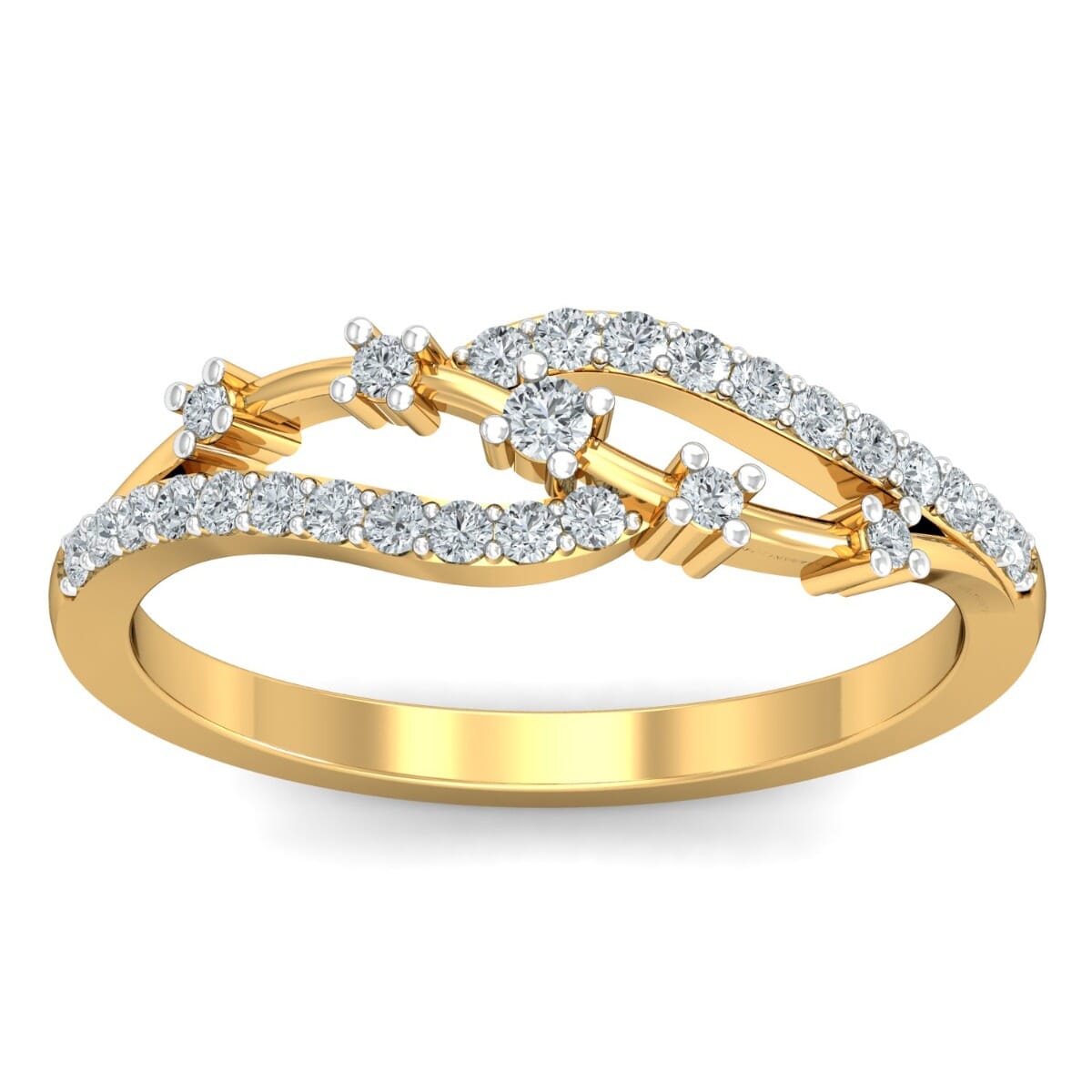 18KT Gold and 0.30 Carat F Color VS Clarity Diamond Ring
