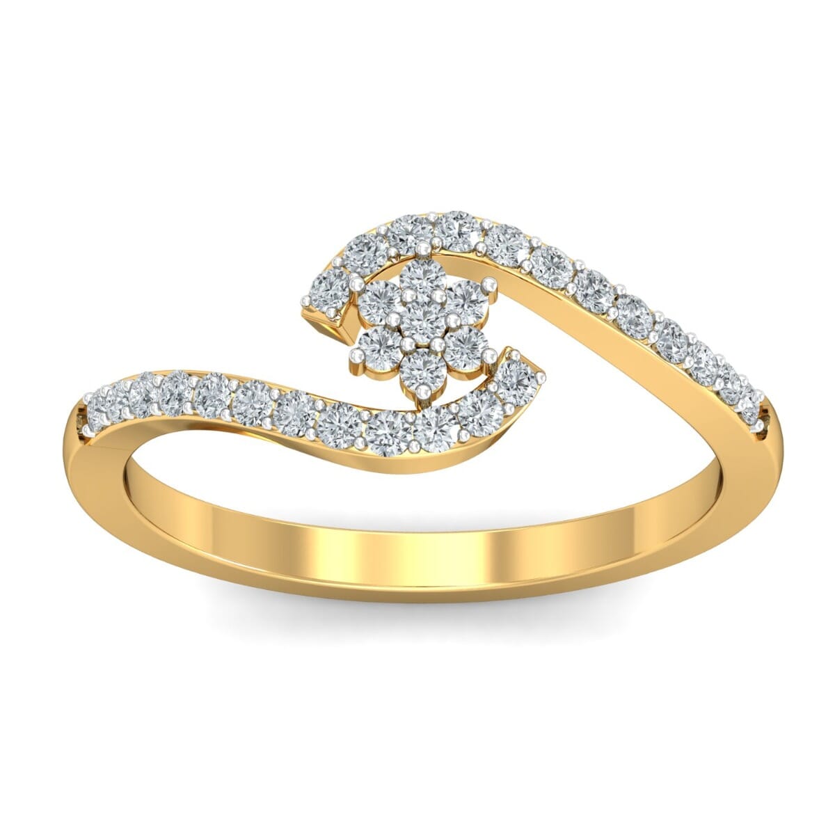 18KT Gold and 0.30 Carat F Color VS Clarity Diamond Ring